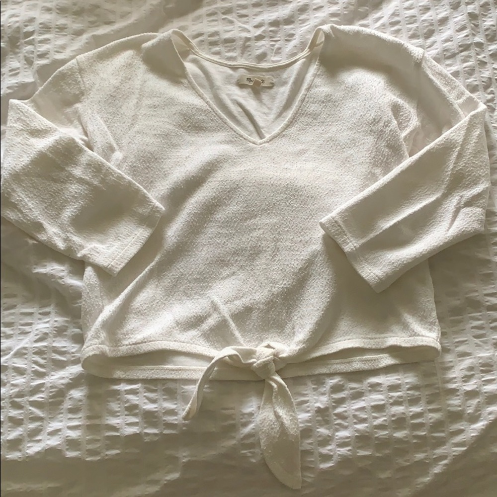 NWOT madewell 3/4 sleeve tie-top size xs